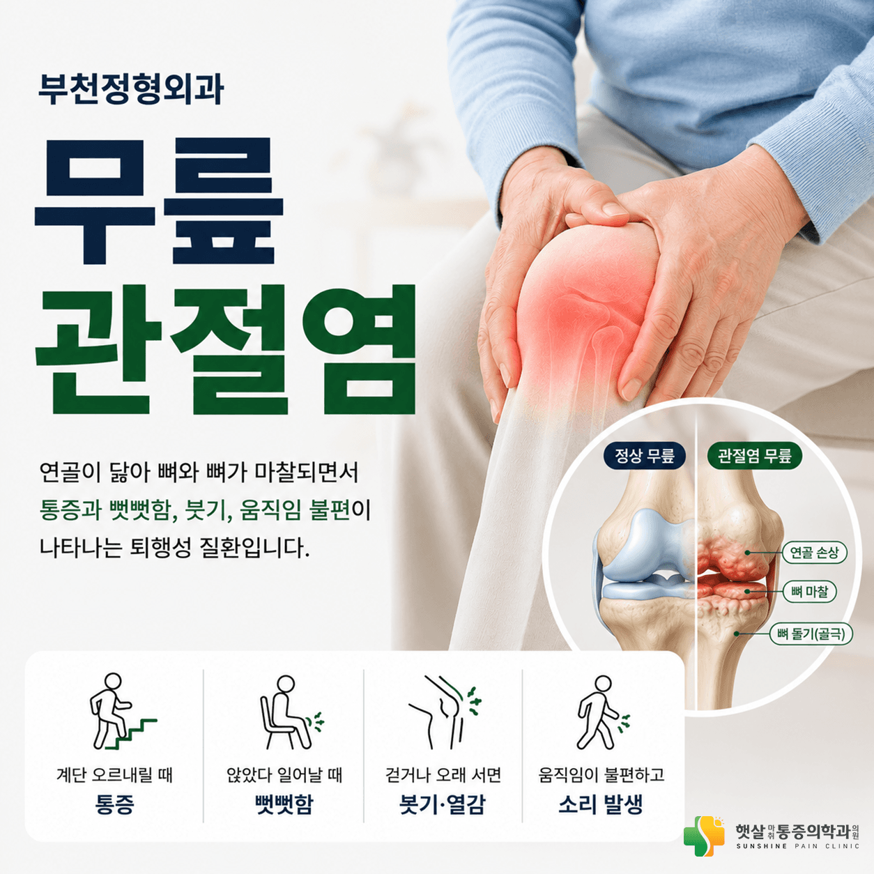무릎관절염과 일상생활 움직임의 변화 안내